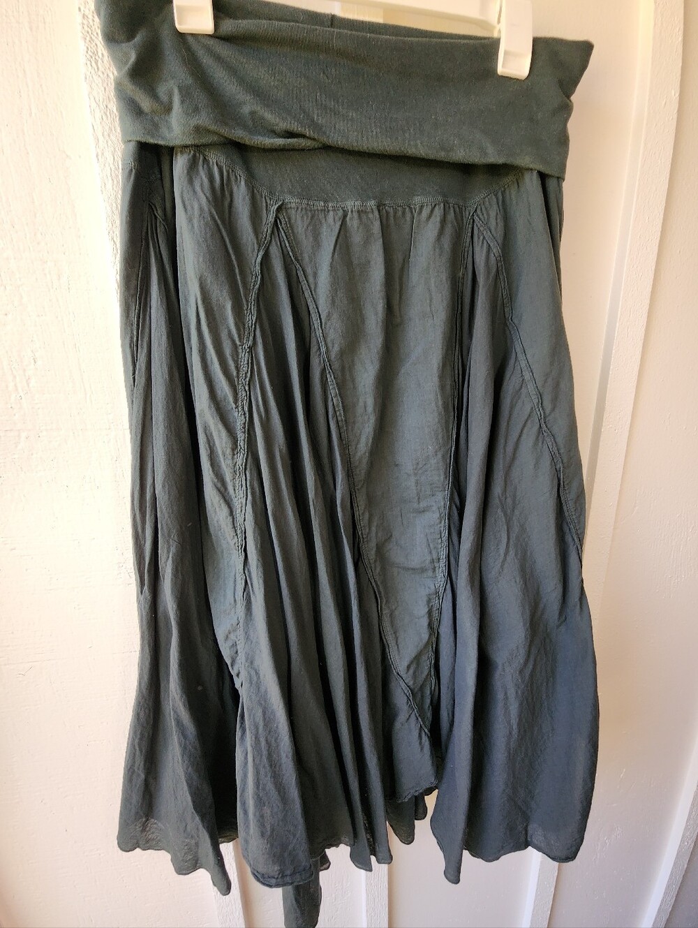 Fusion Flowy Cotton Black Women's Skirt Bohi Hippie Vintage Size XL
